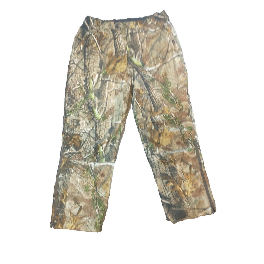Game Winner Mens XL Realtree Camo Waterproof Hunting Pants Elastic Waist Zippers